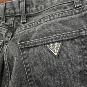 Vintage Guess Jeans 050‎ Original Fit Women's Black Denim Mom Size 29 High Rise